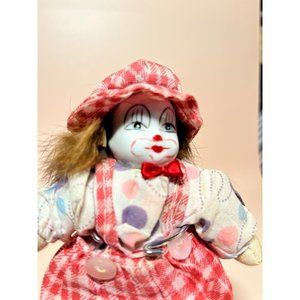 Vintage Porcelain Hand Painted Clown Doll